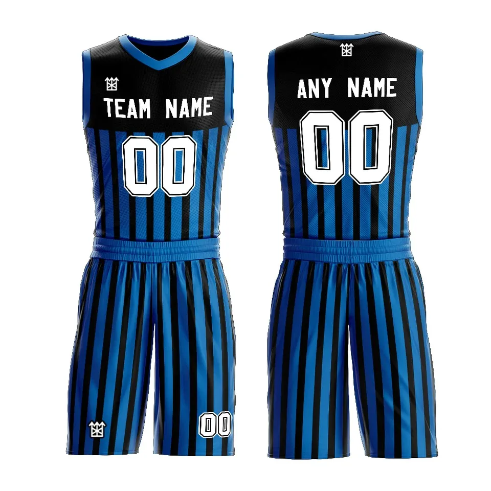 
Custom Team Sublimation Striped Basketball Uniform Design Youth Training Jersey Wear For Local Basketball Team 