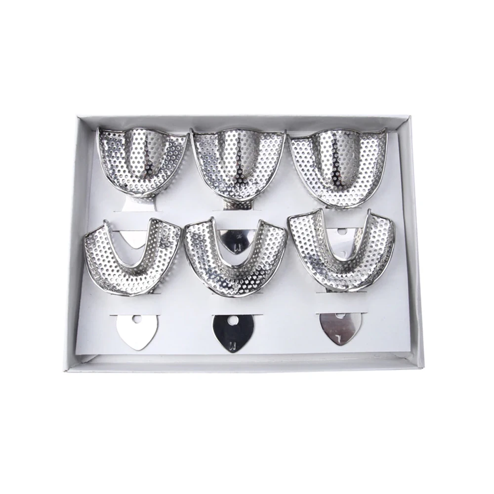 Хит продаж набор стоматологических оттисков/набор оттисков из нержавеющей стали 6 шт. в коробке