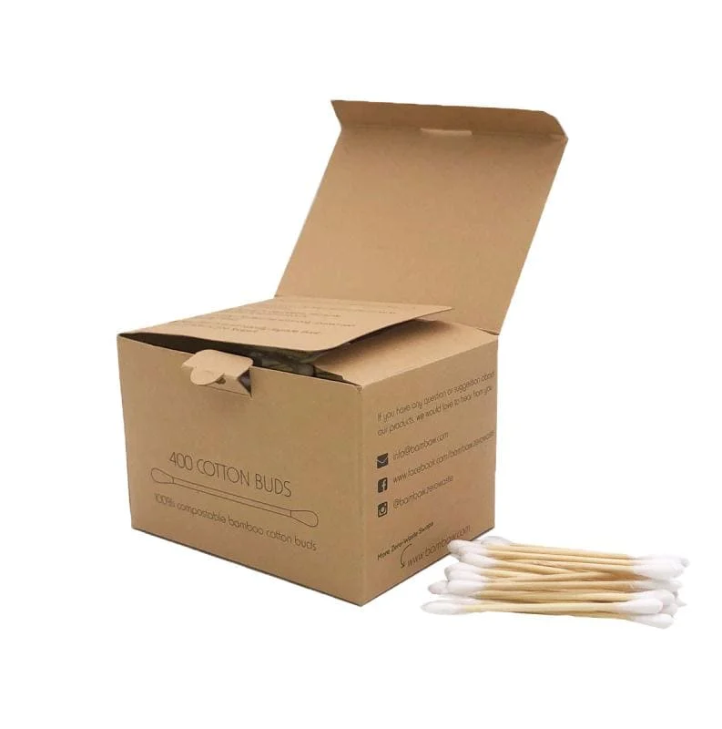 Amazon Лидер продаж оптовая продажа экологически чистые бамбуковые биоразлагаемые ватные тампоны с двойной головкой средство для снятия