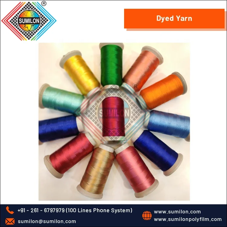 Нить 100% вискоза окрашенная пряжа витая вышивка искусственный шелк 120*2 модная для плетения по конкурентоспособной цене SUMILON Gujarat Индия