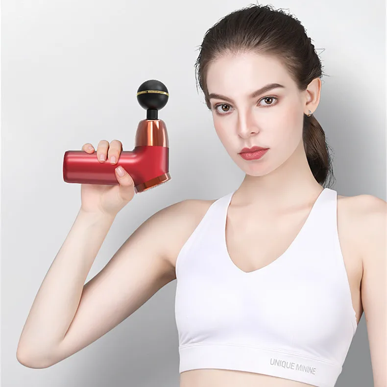 Mini massage gun heat body percussion fascia mini massage gun with case