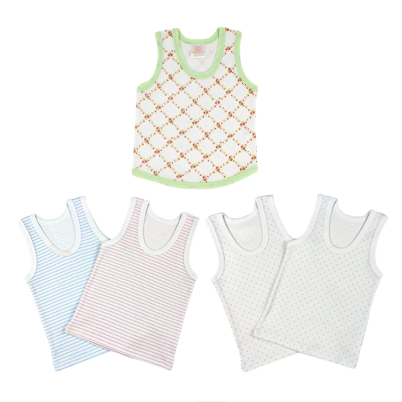 
factory sell strip, point, and lattice pattern vest for baby 100% cotton cute summer baby boy vest 