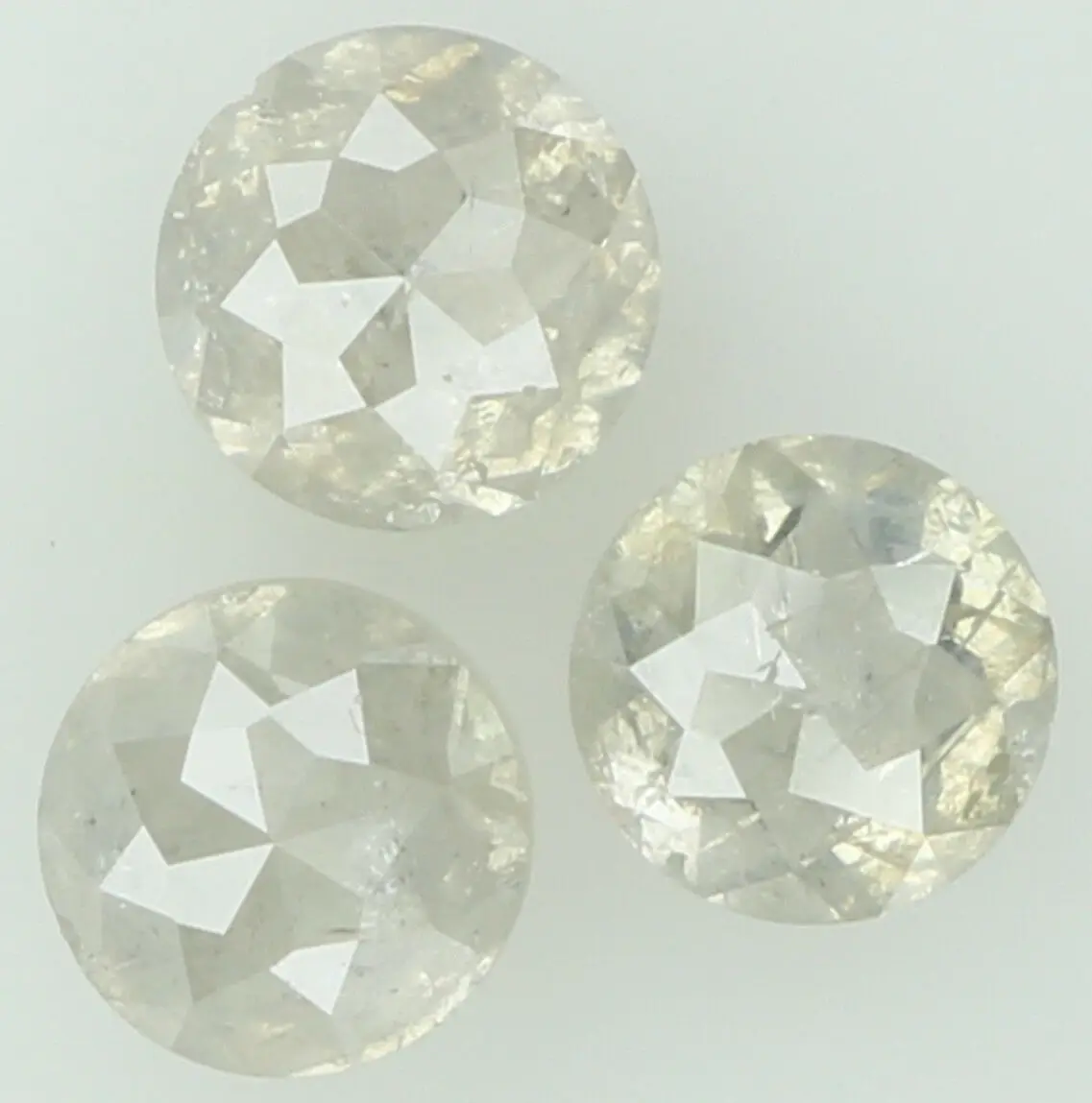 White Color Rose Cut Chakri Diamonds at Wholesale Price in India,salt and Pepper Diamonds 100% Natural Gemone Diamonds SI1 to I3