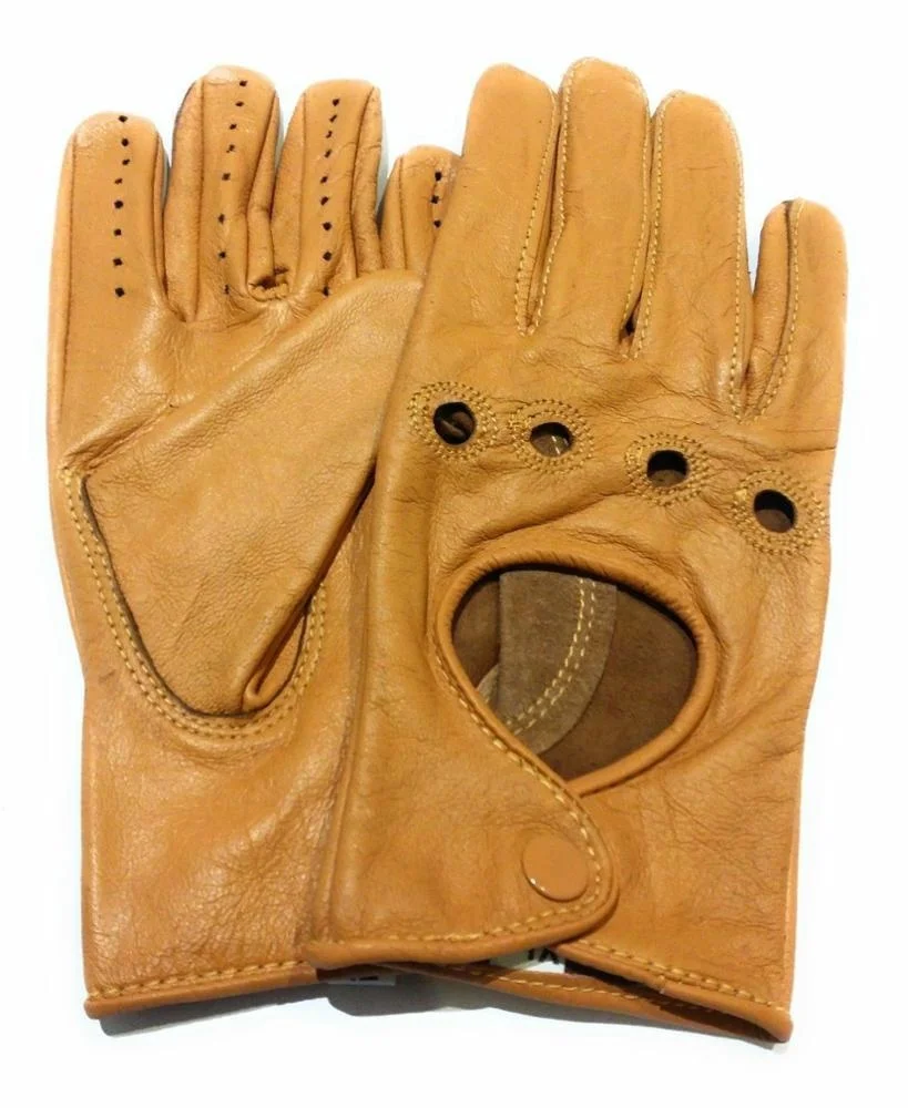 MEN'S REAL SHEEP LEATHER CAR DRIVING TRUCKING RIDING