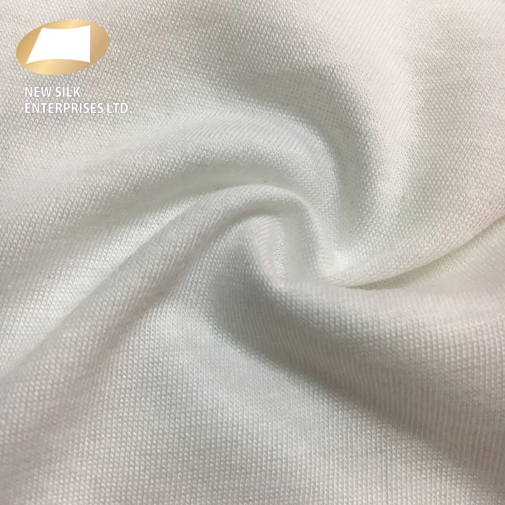 Wood pulp fiber 60% modal 40% cotton blend knitted fabric for