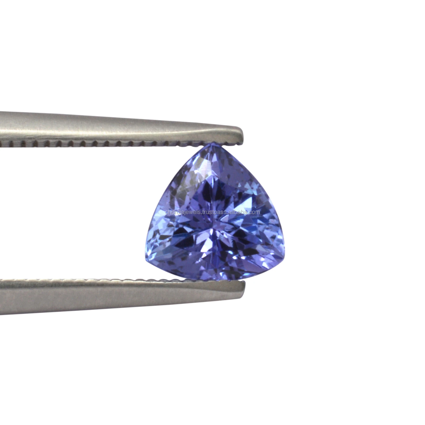 2.61 Cts Natural Blue Tanzanite 7x7mm Trillion Cut Gemstone Pair for Earrings Loose Gemstone Making Jewelry Wholesale Supplier