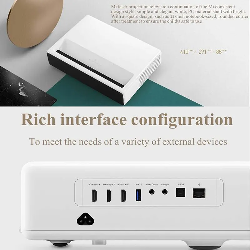 Xiaomi Laser Light Projector 150 Inch outdoor mijia 4K ultra short throw smart tv laser projector