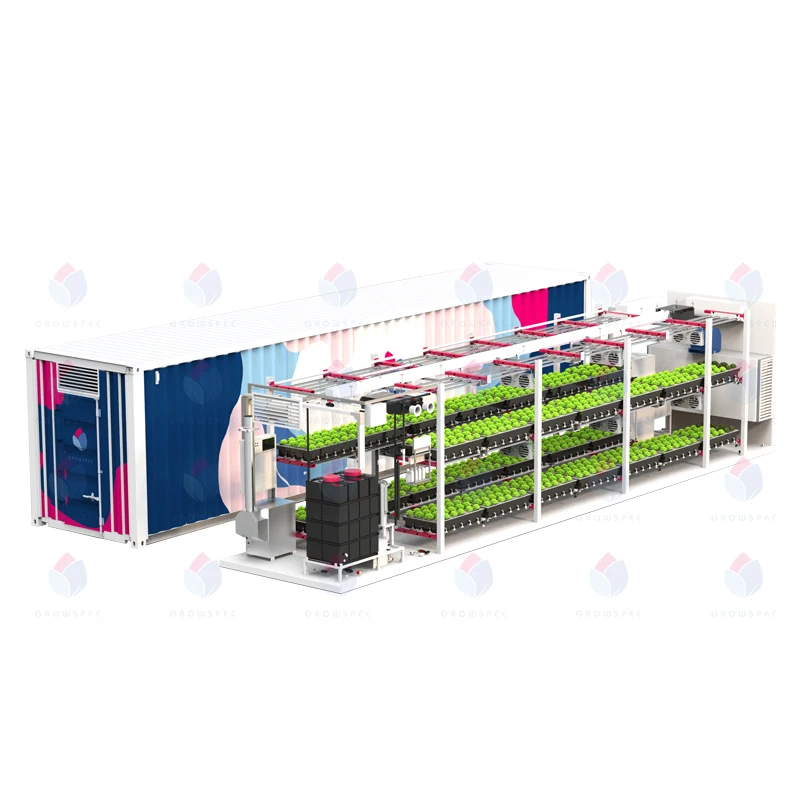 Growbox Вертикальная сельскохозяйственная гидропонная система 40ft контейнер для