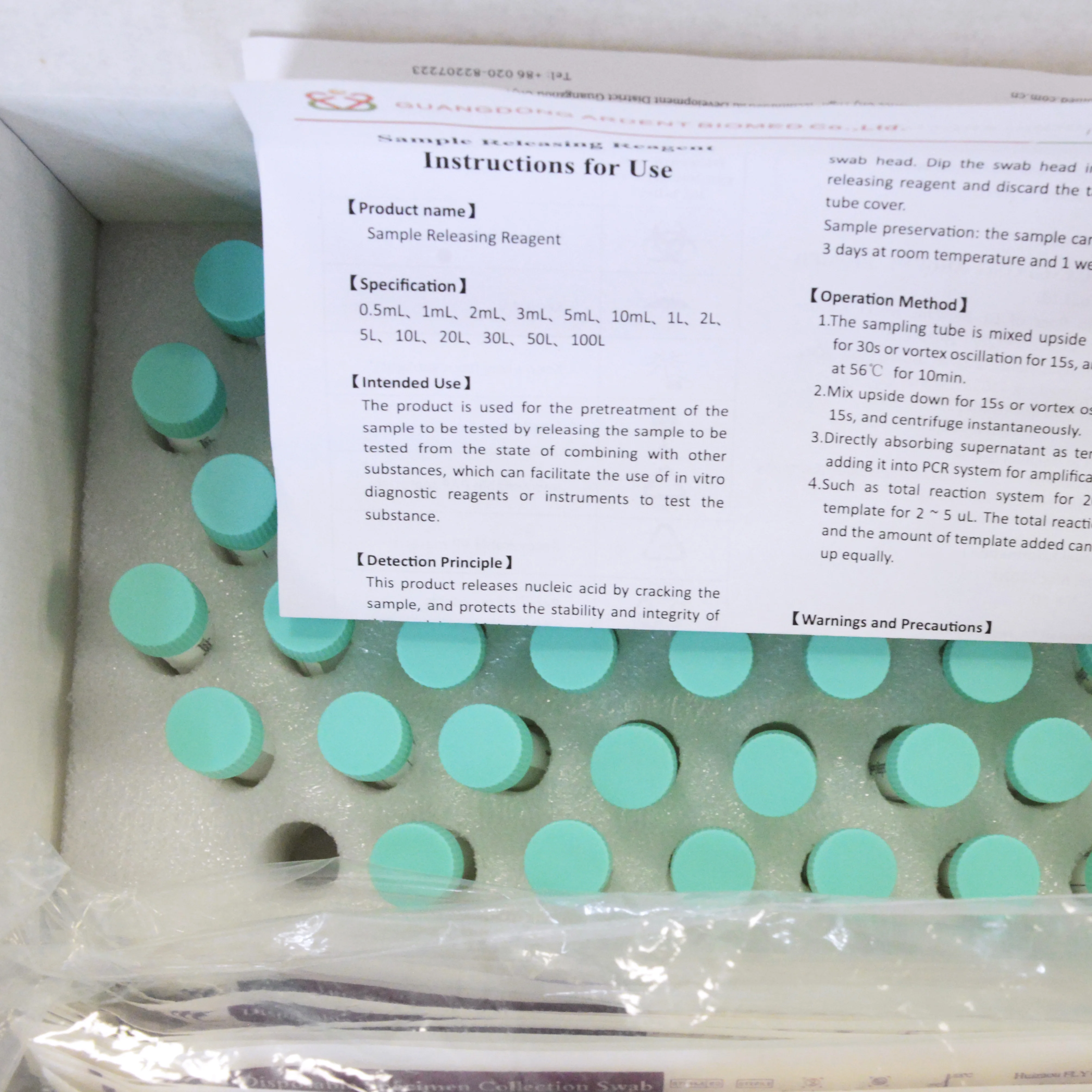 Free Extraction Sample Release Reagent Directly to PCR Amplify Test