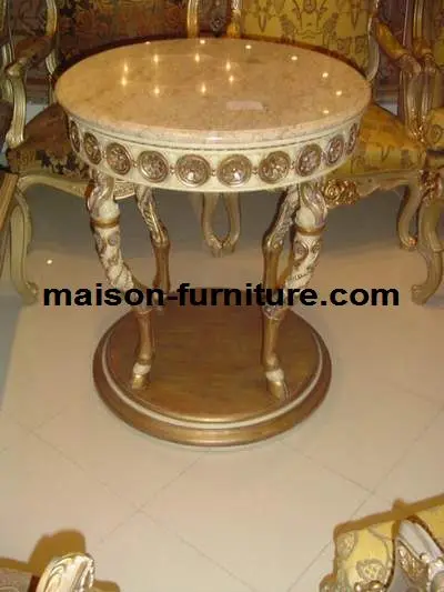 Exporter hot sale antique style entrance table with marble top gold console table  console table gold luxury