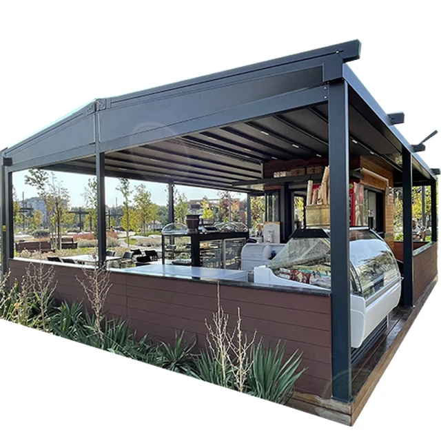 WaterProof  Pergola Awning System Movable, Openable. Pvc Fabric, Led Illumination.