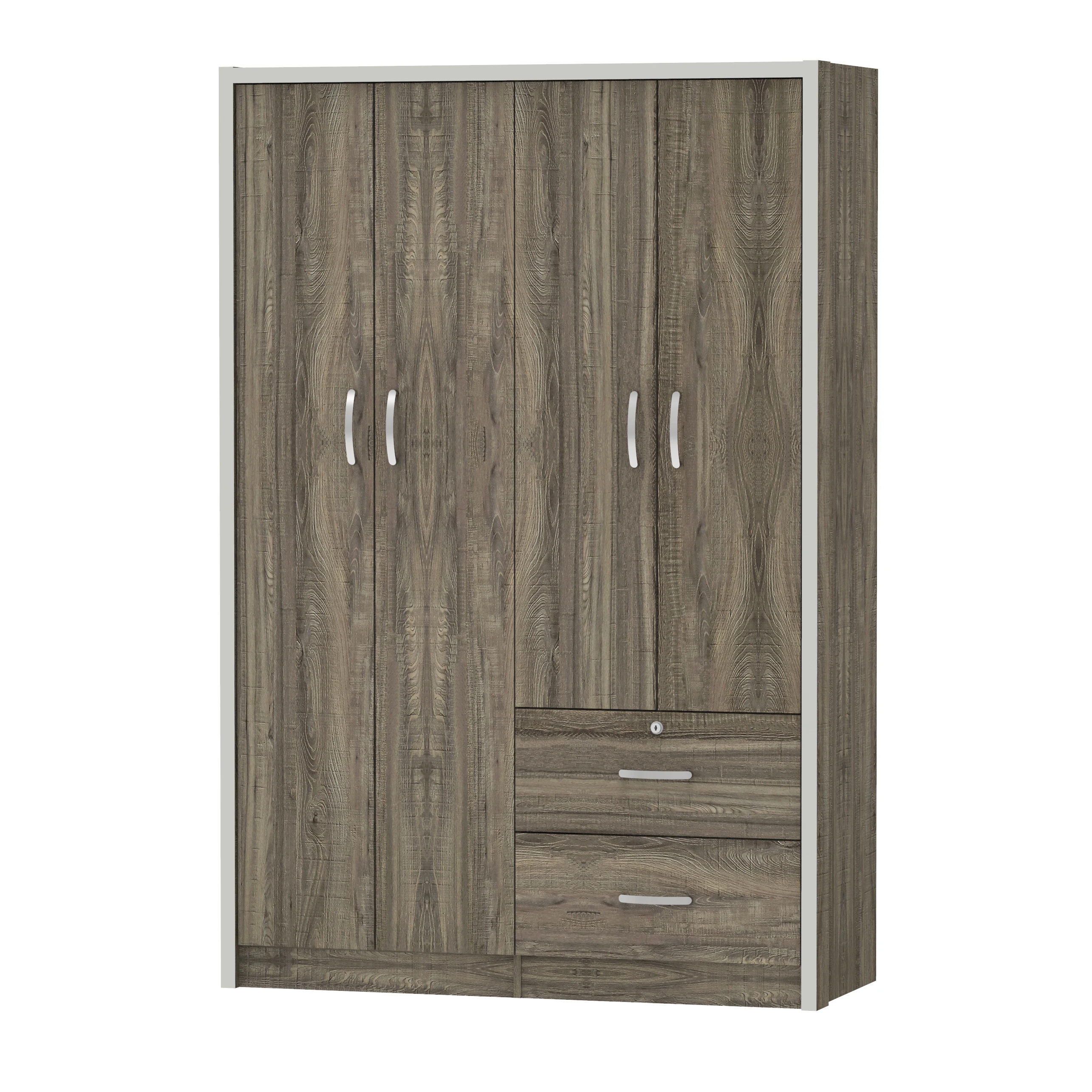 Modern Design Bedroom Wardrobe with High Quality MDF Door Big Storage Space Slide Mechanism Assembled Furniture Home Hotel Use