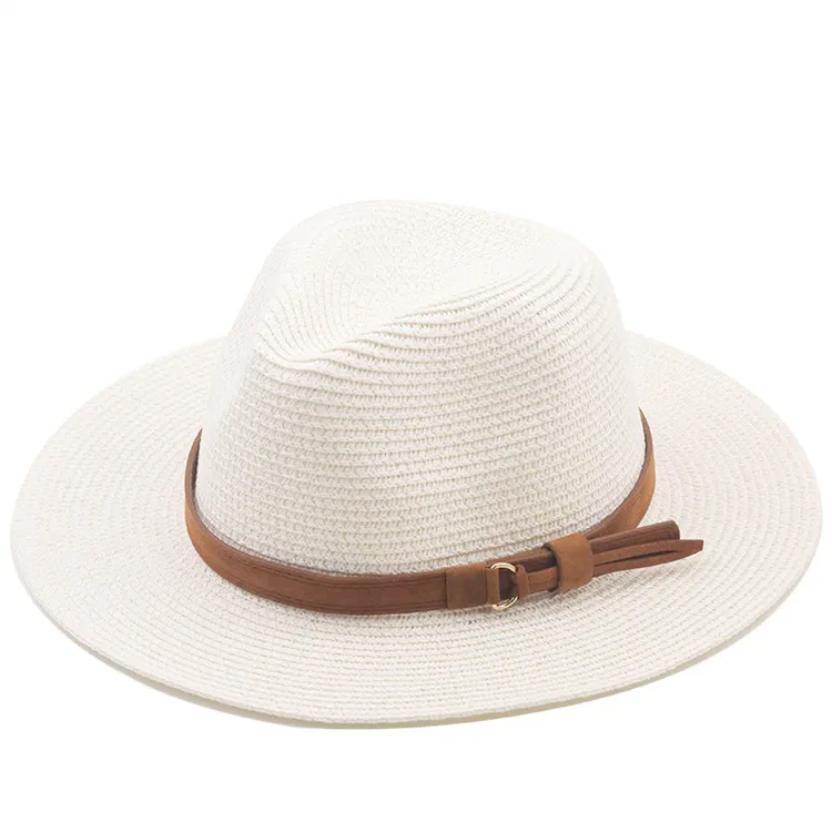 HEFT BOOOGE Wholesale Cheap Outdoor Sunshade Bowler Beach Natural Straw Jazz Hat