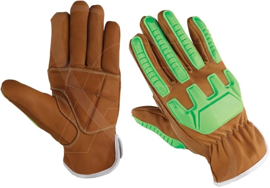  Ударопрочные перчатки с защитой от порезов/рабочие ударопрочные из ТПР козьей кожи/ударопрочные кожи