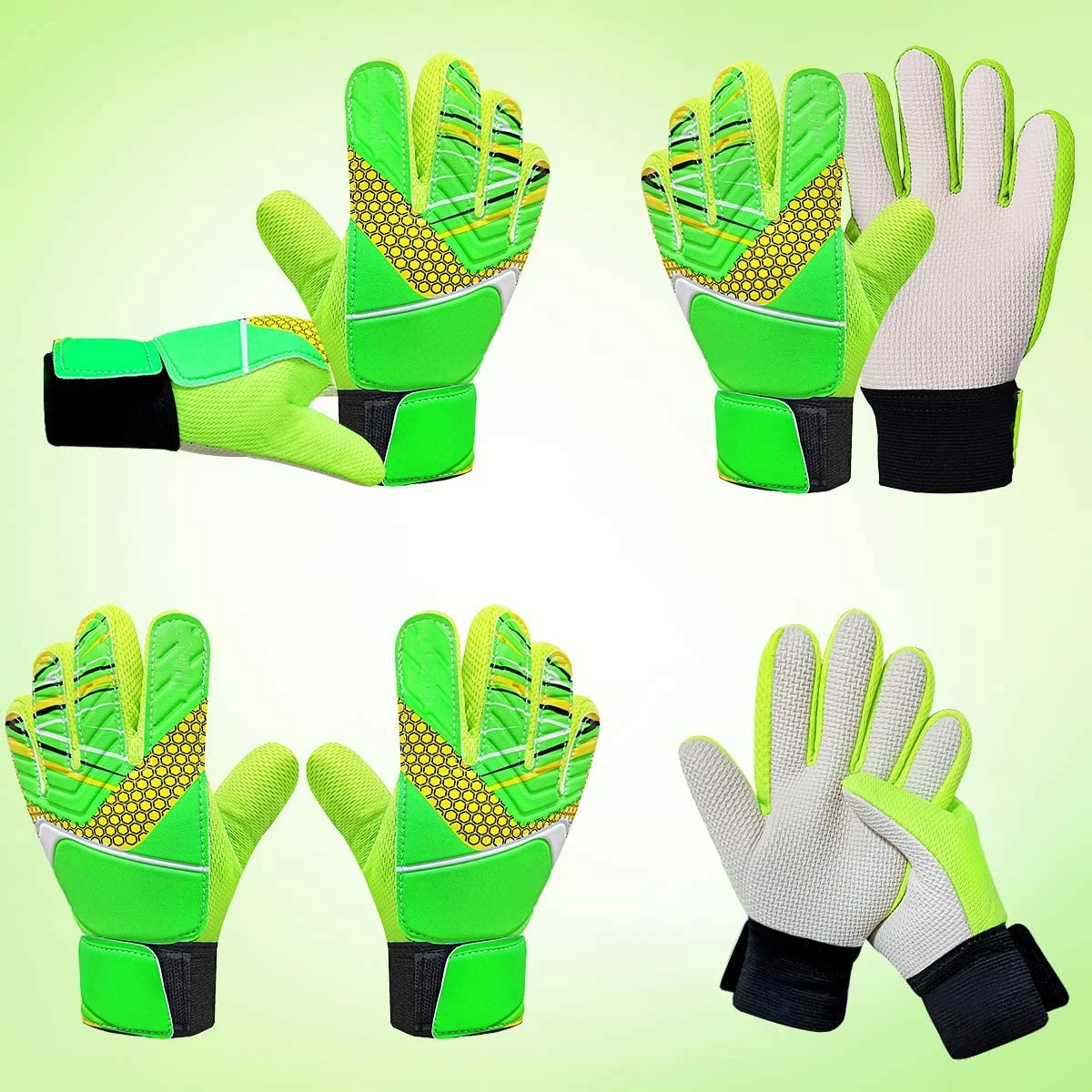 
Goalkeeper Gloves Latex Glove Football Soccer Goalkeeper Glove for Sports Game For All 