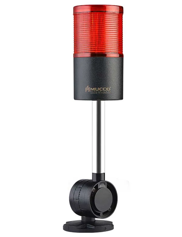 Stack Light with One Section High sound Wall Mount Steady Flashing Rotary Strobing With Buzzer ABS Housing Polycarbonate Lens