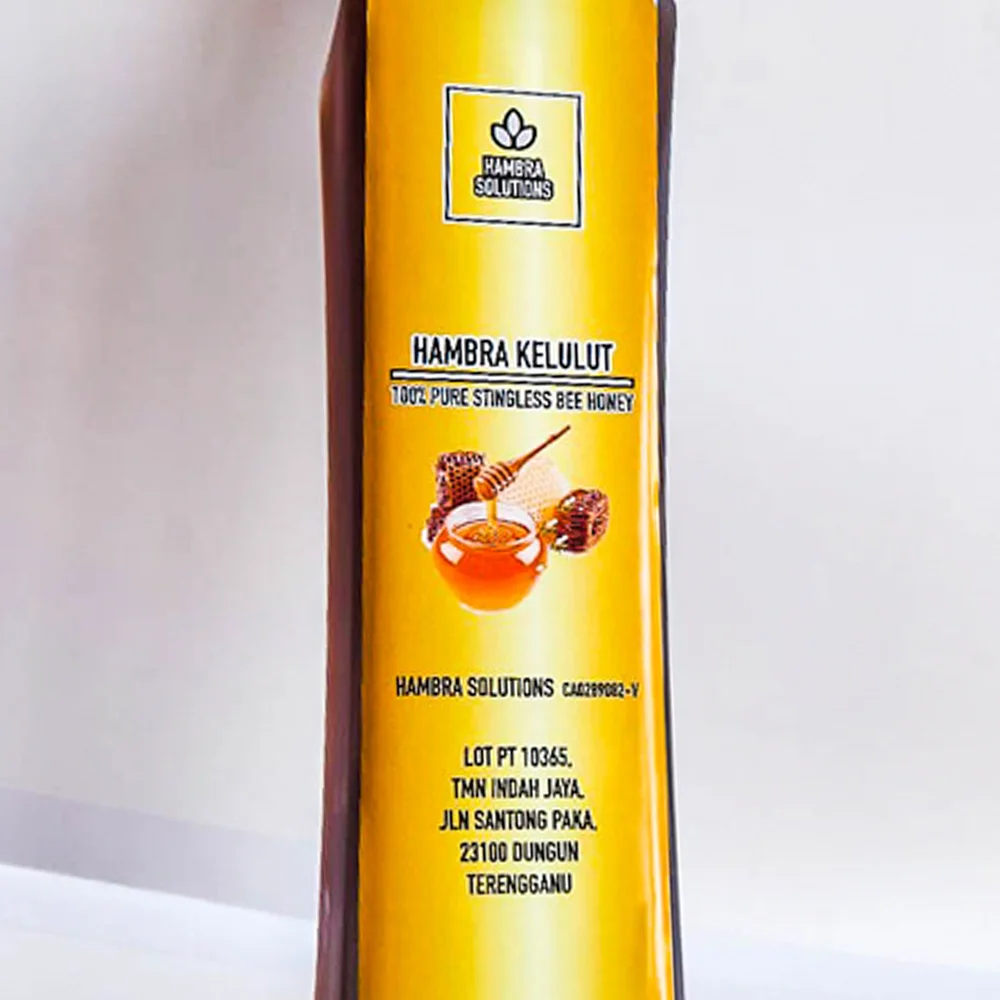 Хит продаж Халяль 100% чистая Безворсовая пчела органический мед хамбра Madu Kelulut Asli