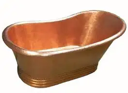 Tall Standing Copper Bath Tub pedestal Type Hot selling Antique Copper Finishes at Cheap and Affordable wholesale price