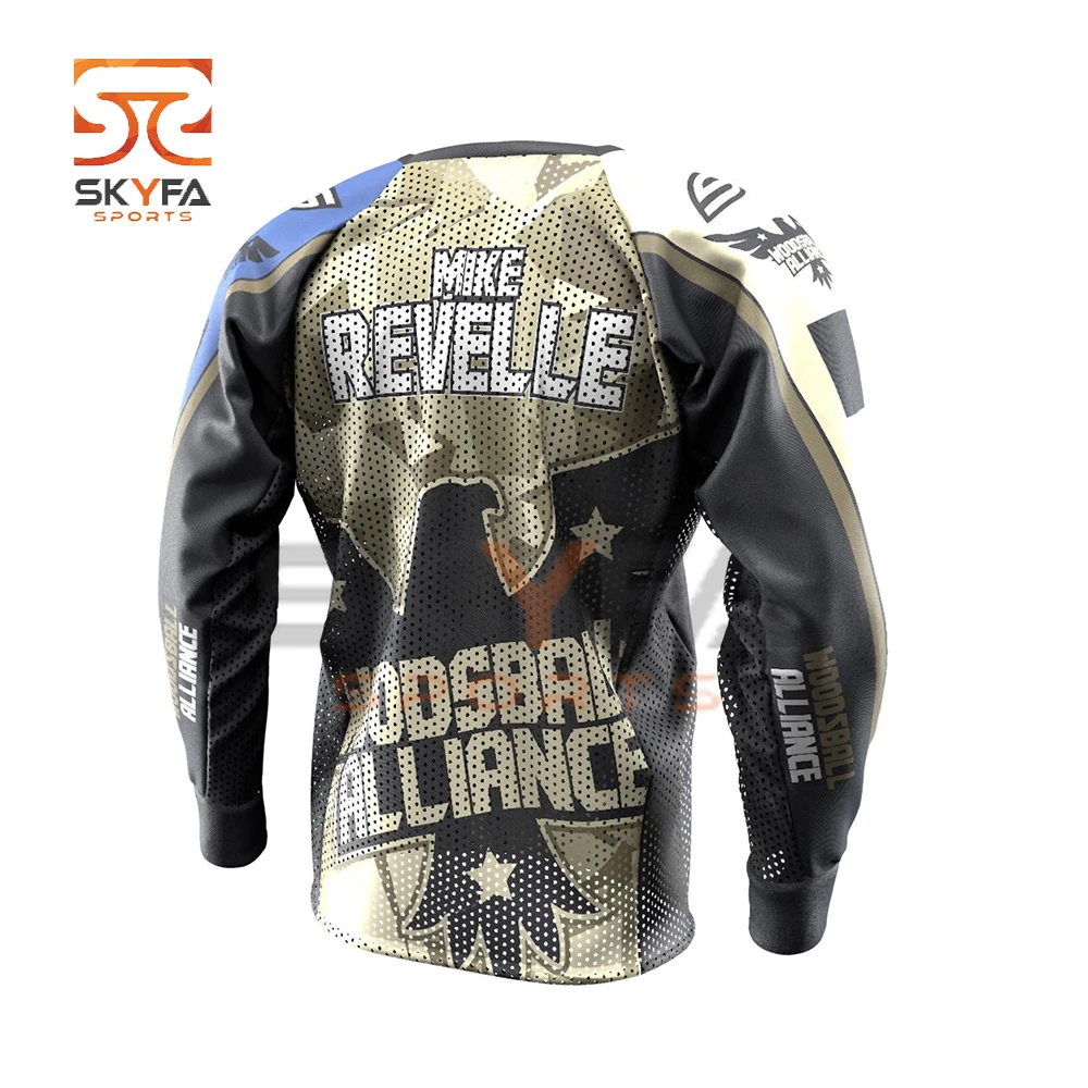 Paintball Mix Color Sublimation Shirt For 2021 Best High Quality custom logo printing paintball jersey