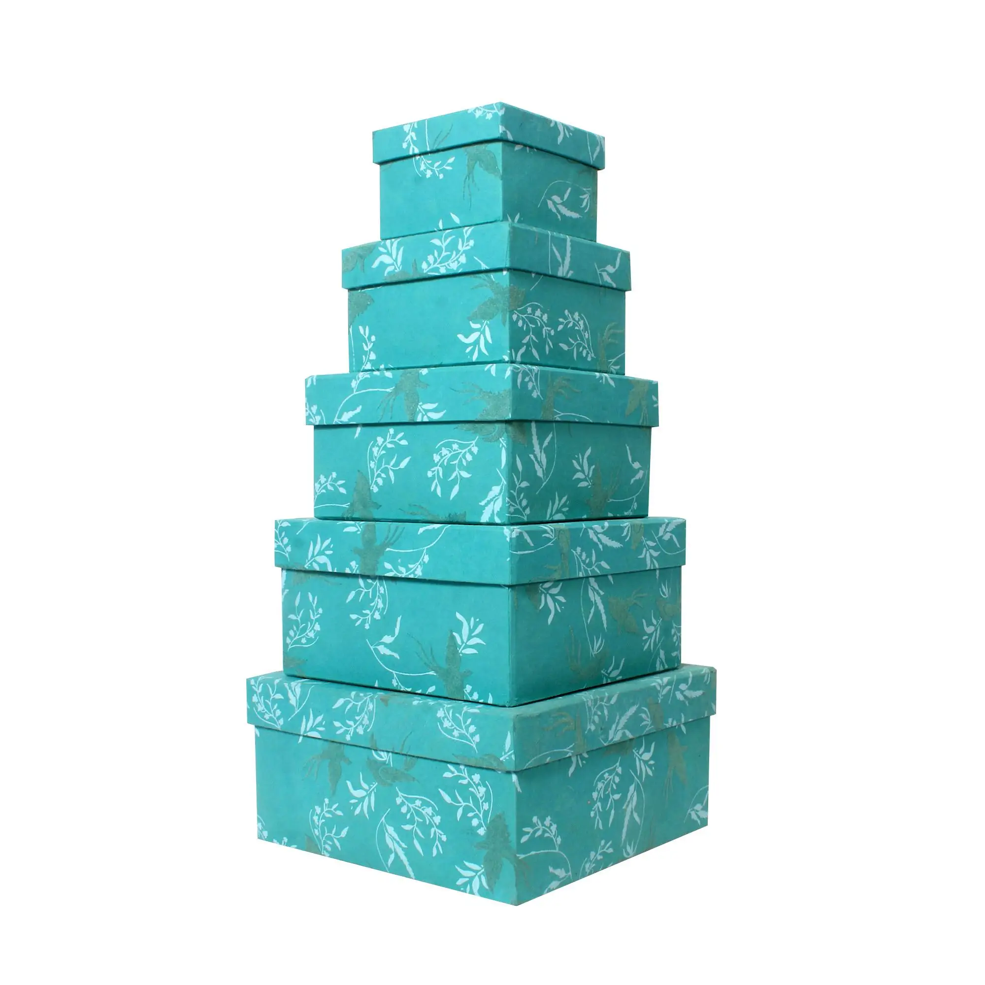 High Quality Design Kraft Paper Box for Gift/ Cake/ Candy/ Flower Packaging Blue Eco-Friendly Paper Gift Box Luxury Gift Box