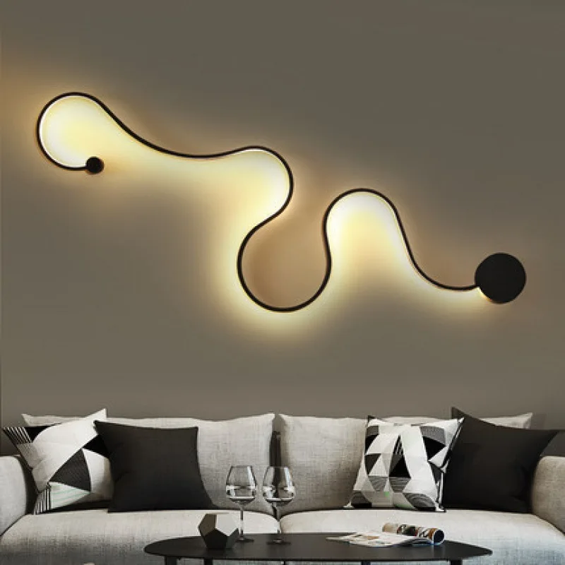 nordic style decorative living room bedroom interior snake wall light creative indoor modern led wall lamp