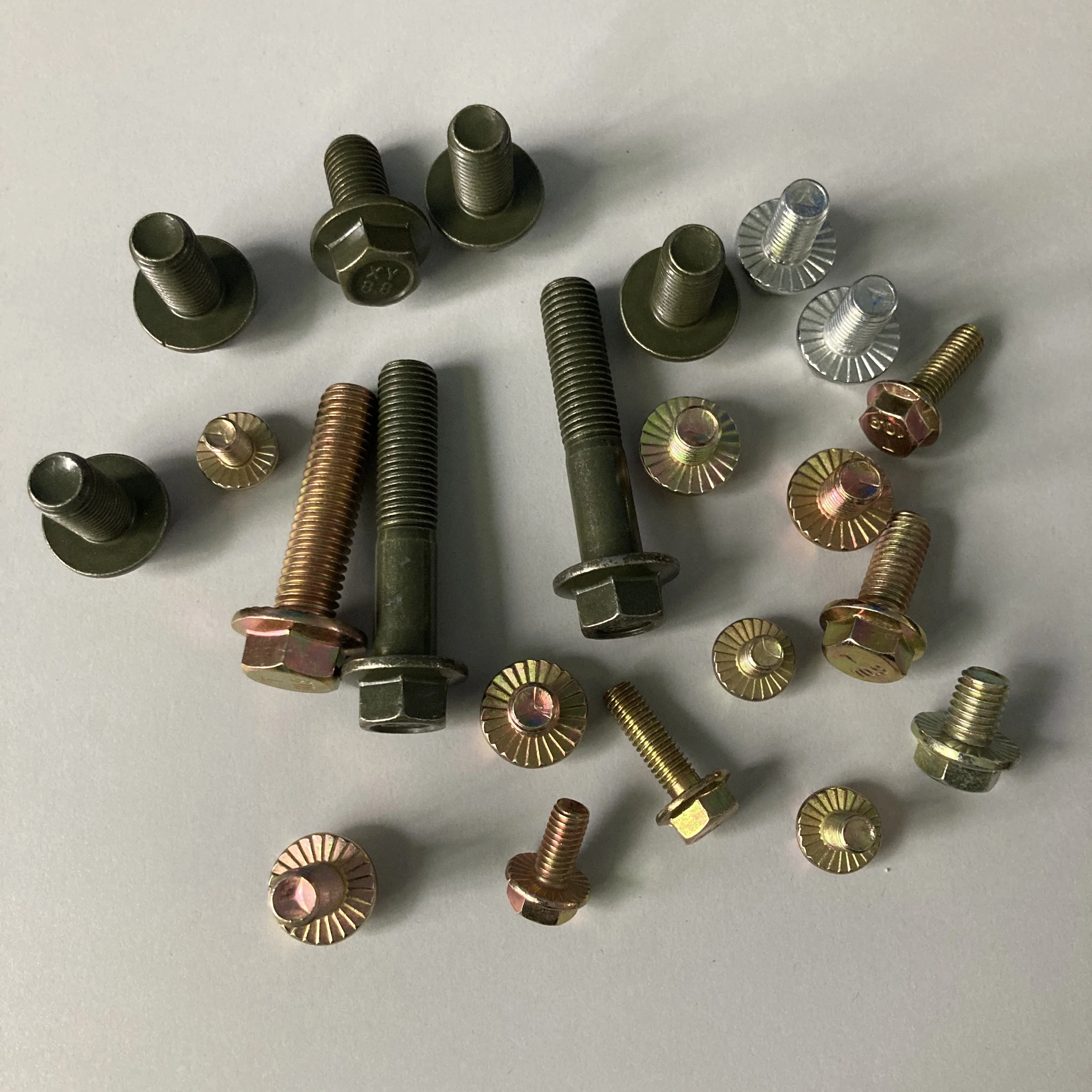 Threaded Bolts M6x160 Long Screw Iron Hex Flange Threaded Bolt Fastener Hardware Accessory for Agriculture Fishery