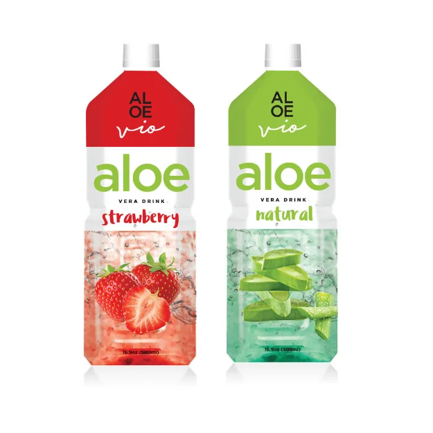 500ml PET bottle OEM Low calorie gluten free Aloe Vera Beverage with Green Tea