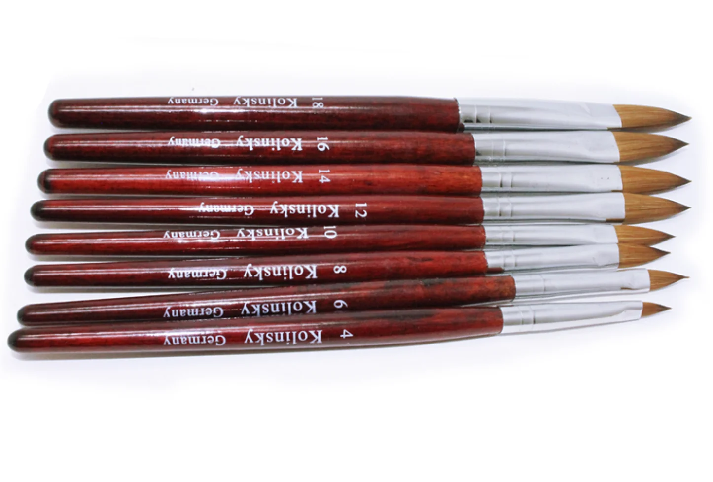 YML 2021 hot sale nail brush 100% wooden kolinsky acrylic brushes #8-#22 nail brush