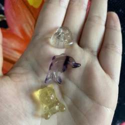 Wholesale Bulk Crystal Cartoon Character Fluorite Crystal Bulbasaur Pikachu Charizard Pokemon Carving