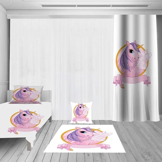 HOME TEXTILE KID BEDDING SET LICENSED CARTOON CHARACTERS QUILT COVER, SHEET, PILLOW CASE, CARPET, CURTAIN