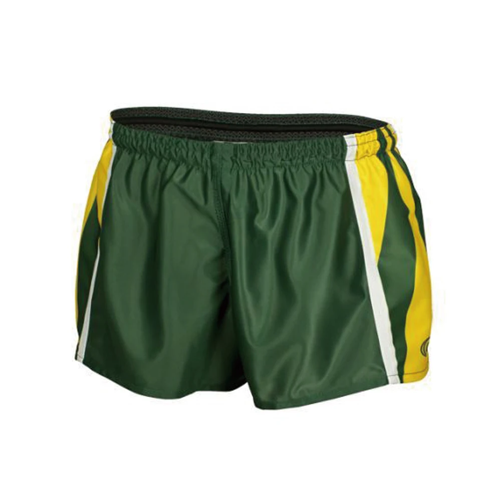 wholesale 100% polyester quick dry mesh logo printing custom rugby shorts