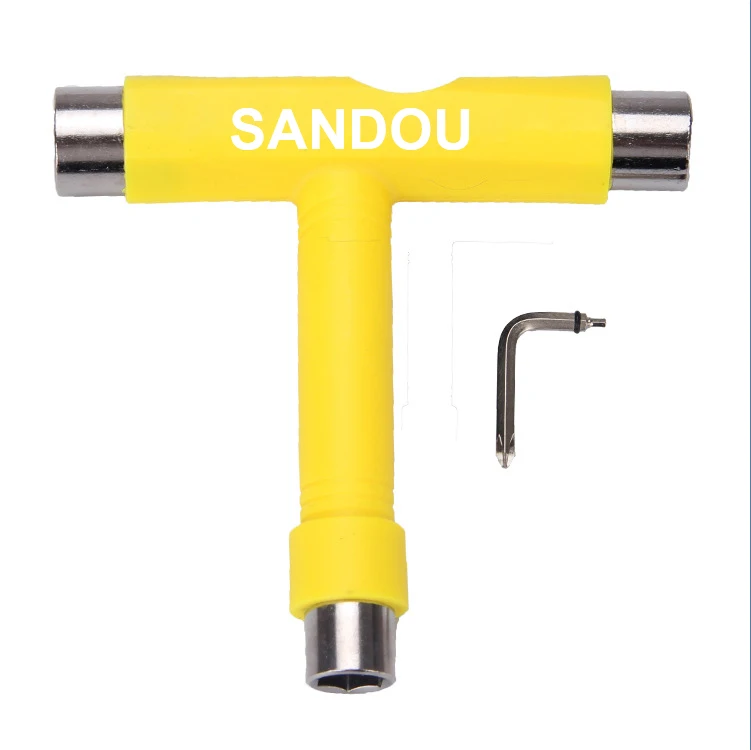 Custom Logo Portable Skateboard T Tool Wrench Screwdriver T Shape Skateboard Tools