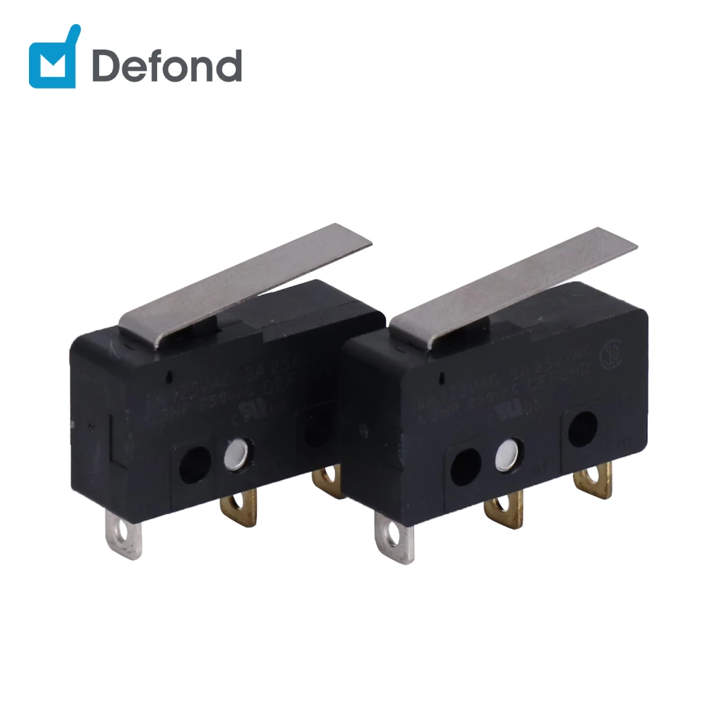 Электронный микропереключатель Defond DMB-1206-C-AAA12-07R 125VAC 3A короткие Шарнирный
