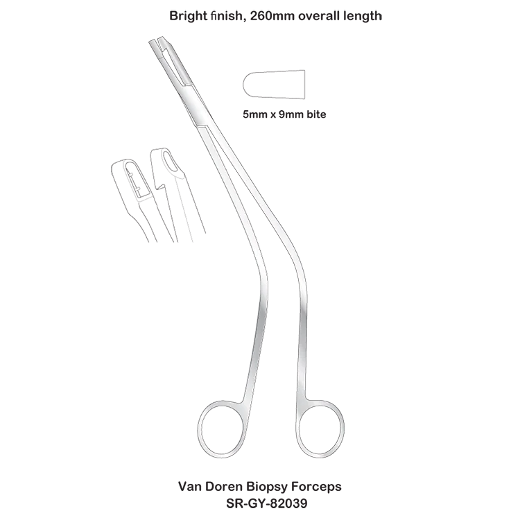 Van Doren Biopsy Forceps, gynecological instruments, high quality surgical instruments