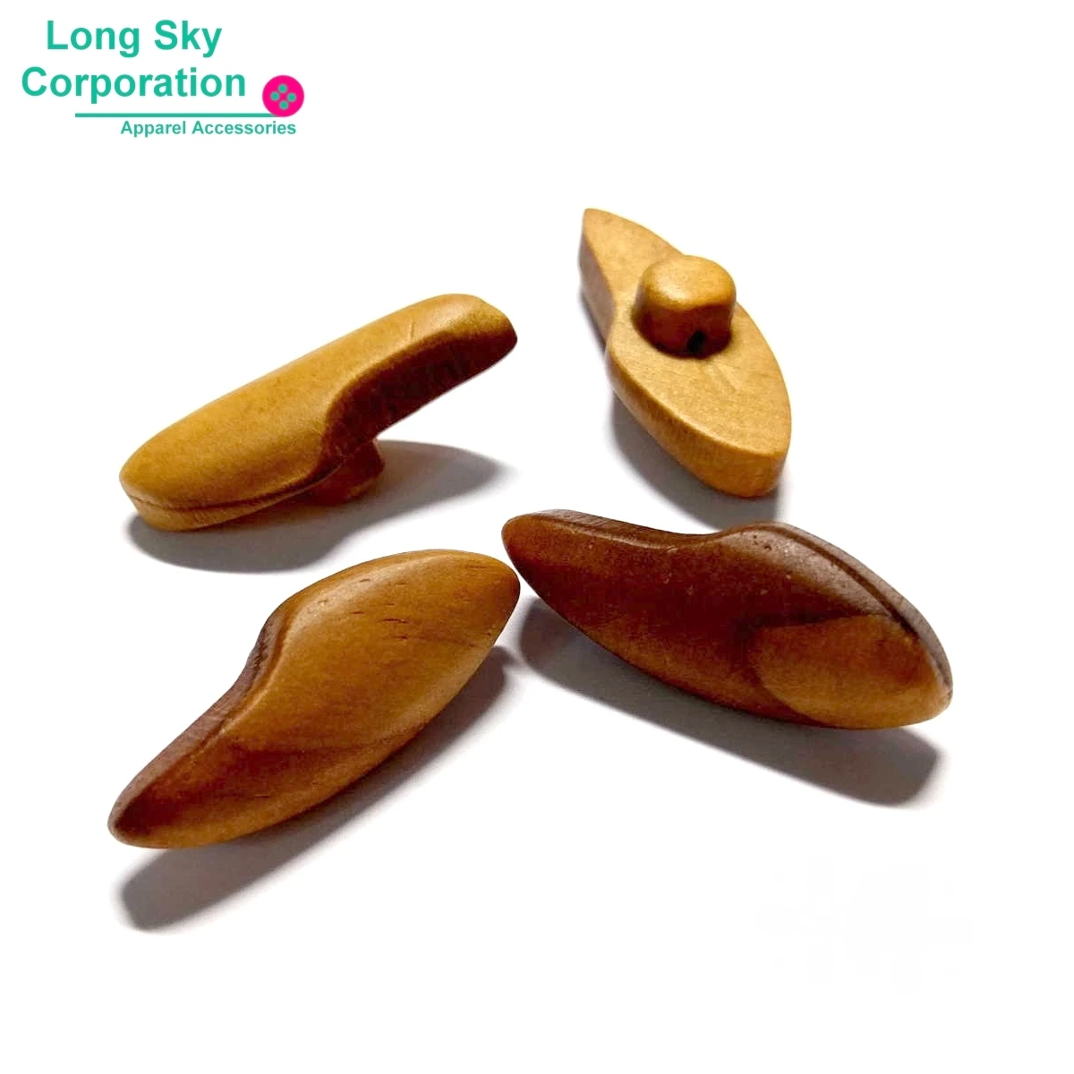 
 (# W0099) 30 мм пуговицы из коричневого натурального дерева  