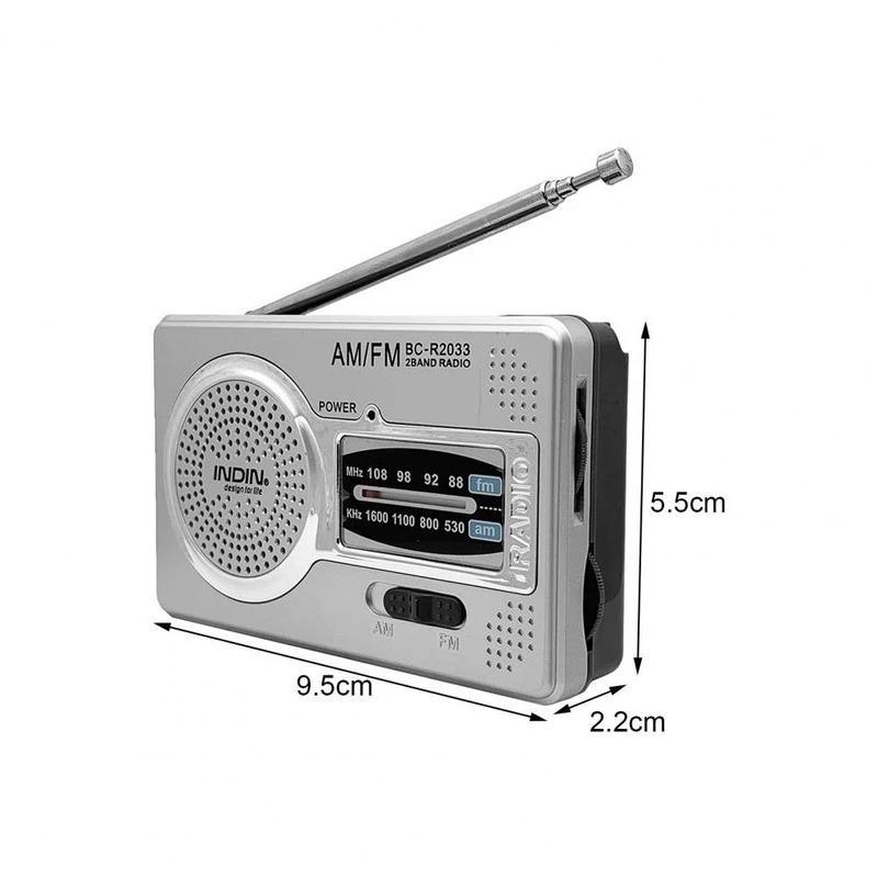 Portable Emergency AM FM Radio Telescopic Antenna Full Band Portable Radio Receiver