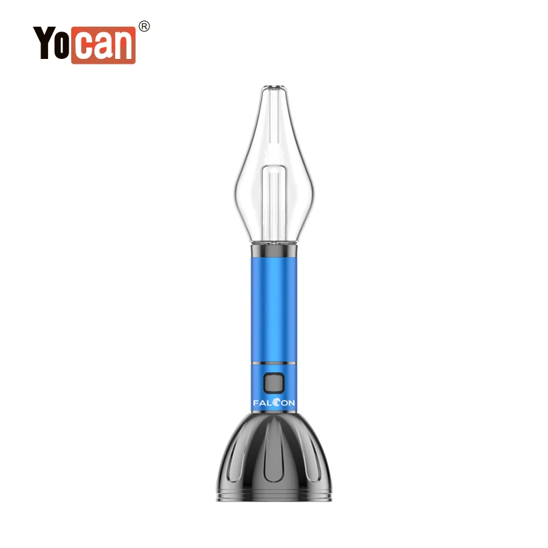 New coming concentrate Adjustable Voltage 1000mah portable dry herb vaporizers Yocan Falcon with glass water pipe