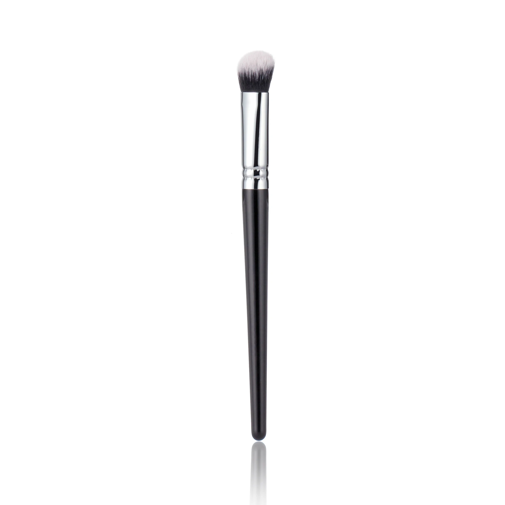 Vonira Beauty Large & Mini Makeup Buffer Foundation Concealer 2 PCs Cosmetic Brushes Set With Crimp Silver Brass Copper Ferrule