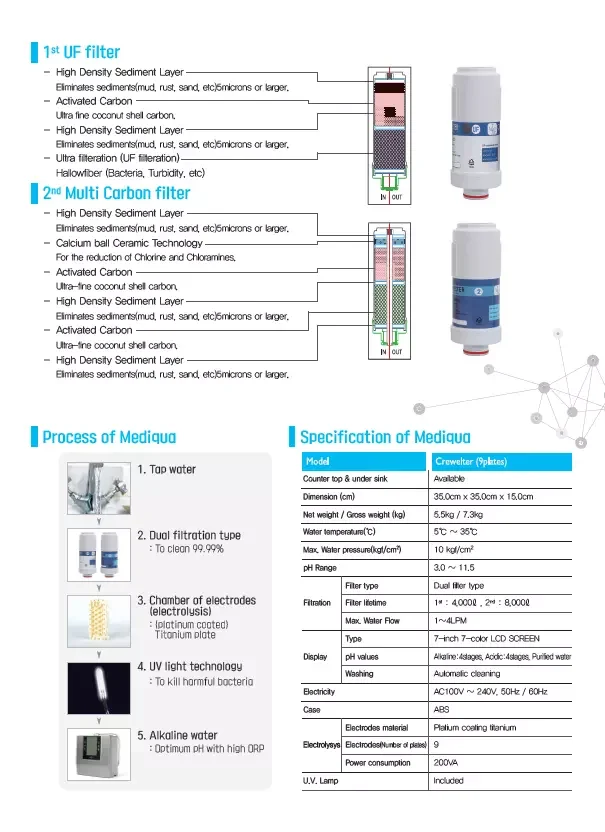 Alkaline water ionizer AK-2000 9plates ionized alkaline water Home appliances water treatment appliances