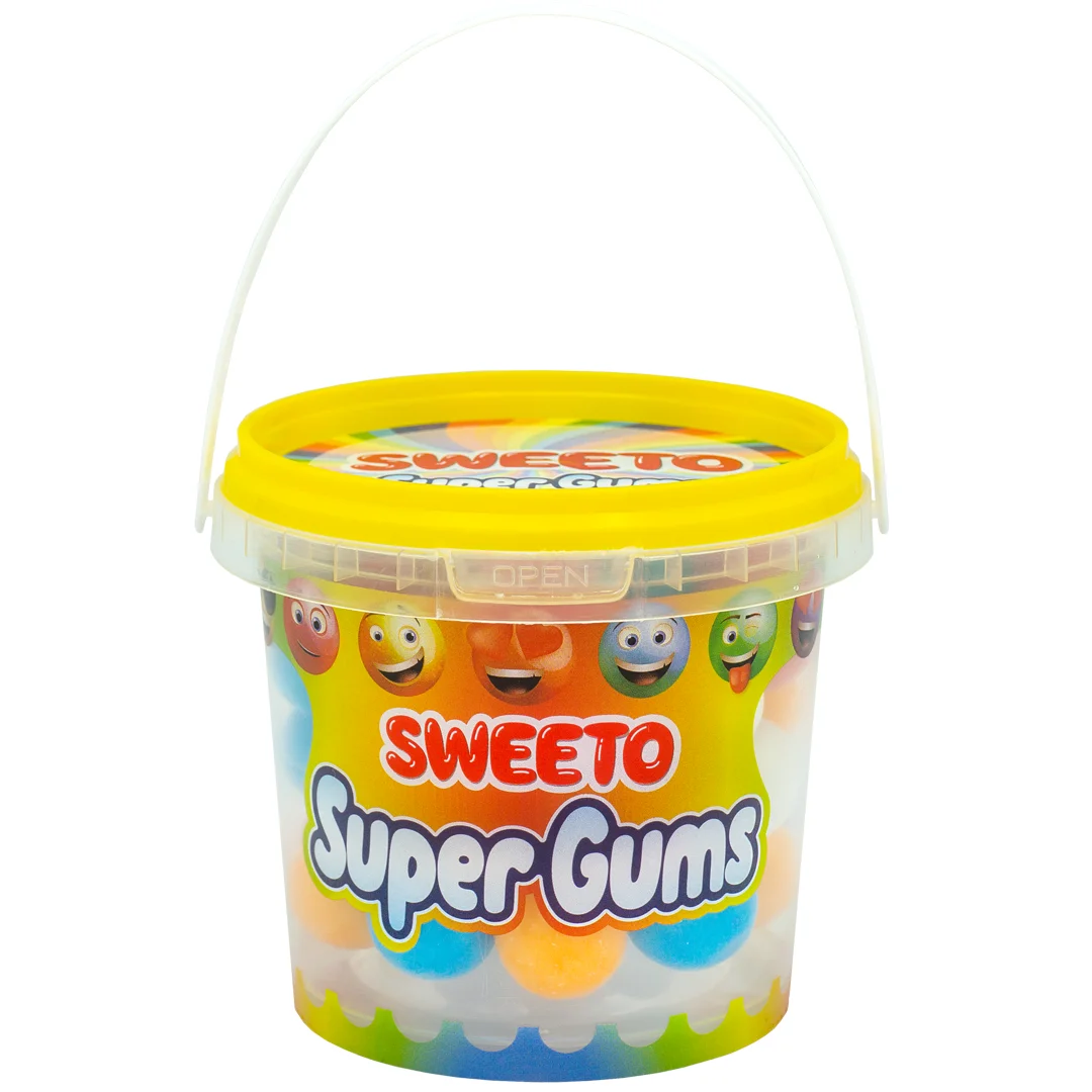 High Quality Round Ball Shape Fruit Flavour Chewing Bubble Gum in Tubs Turkish Product 140g tubs