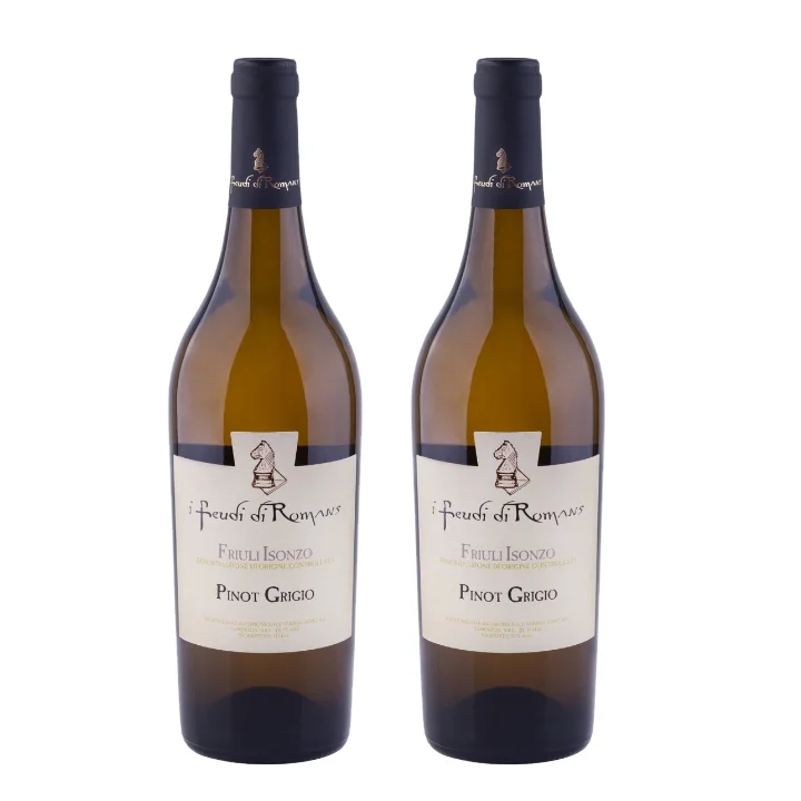Christmas gift Premium Quality dry White wine  Pinot Grigio I Feudi di Romans 0,75 L Bottle of Wine Wine Bottle