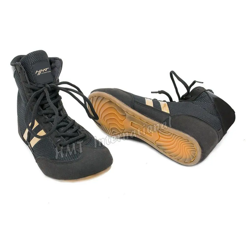 Wholesale professional high Quality Men Boys Boxing Footwear sport boots black boxing shoes for men Boxing Boots