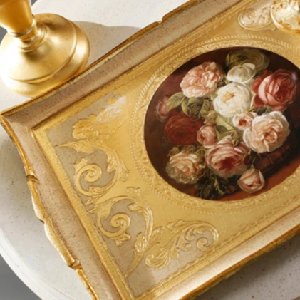 Italian Wooden Tray - Artistic -  Hand Made in Italy  - Florentine wooden trays & Charger