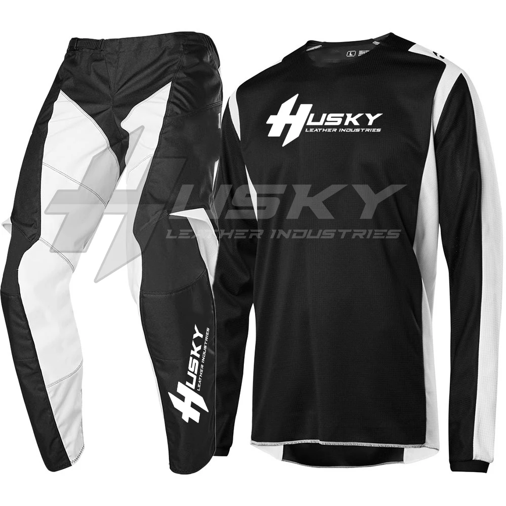 Custom Jersey Pants Motocross Black and White suit Bike Gear Set Motocross Jersey and Pant Off-Road