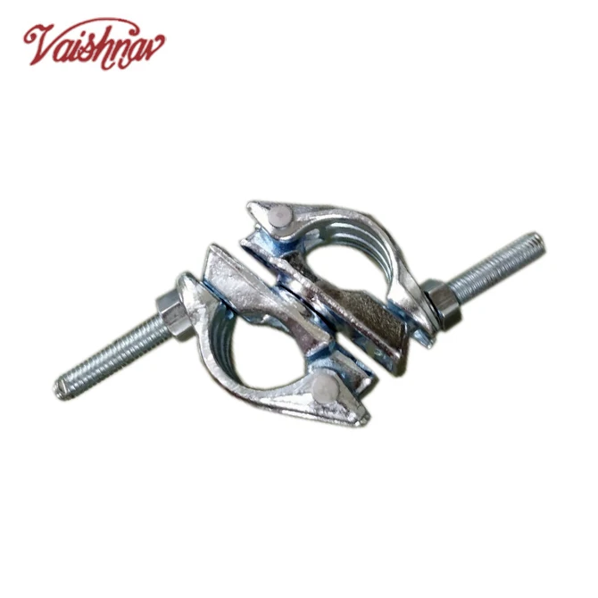 BS1139 48.3mm Galvanized Steel Aluminium Scaffolding Pipe Swivel Clamps Industrial Outdoor Construction Ladders Light Fixed