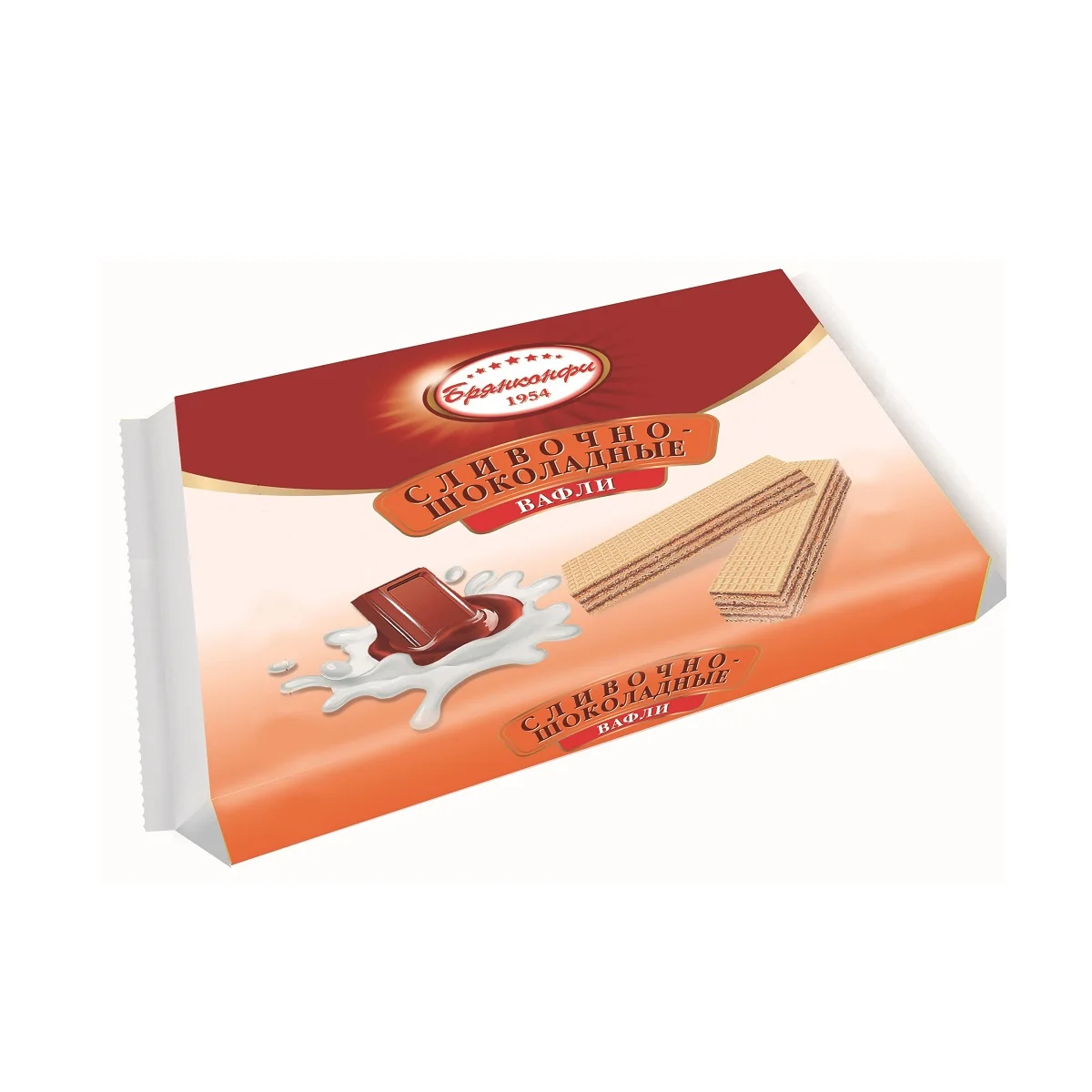 
Wholesale Cream-Chocolate Waffles Wafer With Chocolate Filling 1/45 