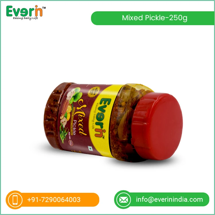 High Grade Delicious Spicy 250g Mixed Vegetable Pickle at Cheap Price