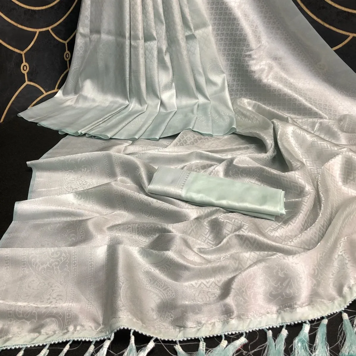 Womens silk sari with zari weaving latest design muslin jamdani taat Bangladesh original sari fabrics