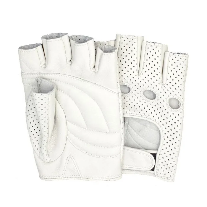Men Sports Pads Safety palm Weight Lifting Glove Fingerless Breathable Leather Fitness Gloves from Pakistan