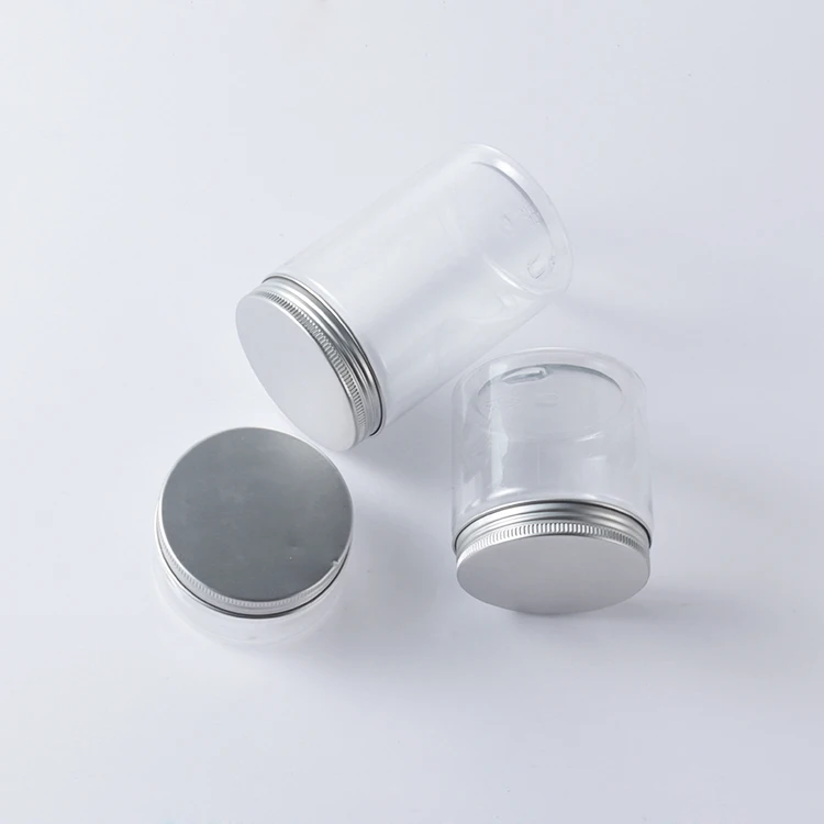 1000 мл 1 л пластиковая косметическая банка с алюминиевой с серебряной золотой крышкой для масок кондиционера для волос скрабов